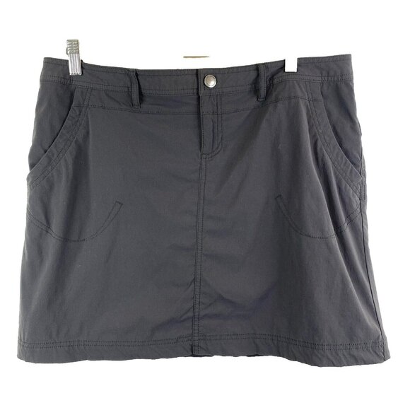 Eddie Bauer Skirt Skort Womens Size 12 Travex Under Shorts Gray Outdoor Hiking - Picture 1 of 4